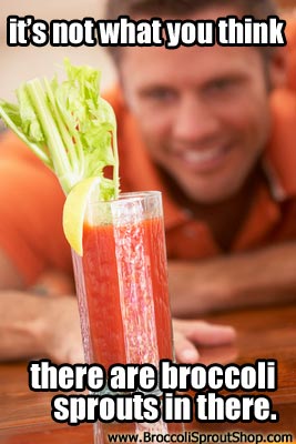 Vegetable Broccoli Sprouts Juice - a Fake Bloody Mary