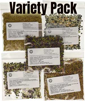 Organic Sprouting Seed Variety Pack